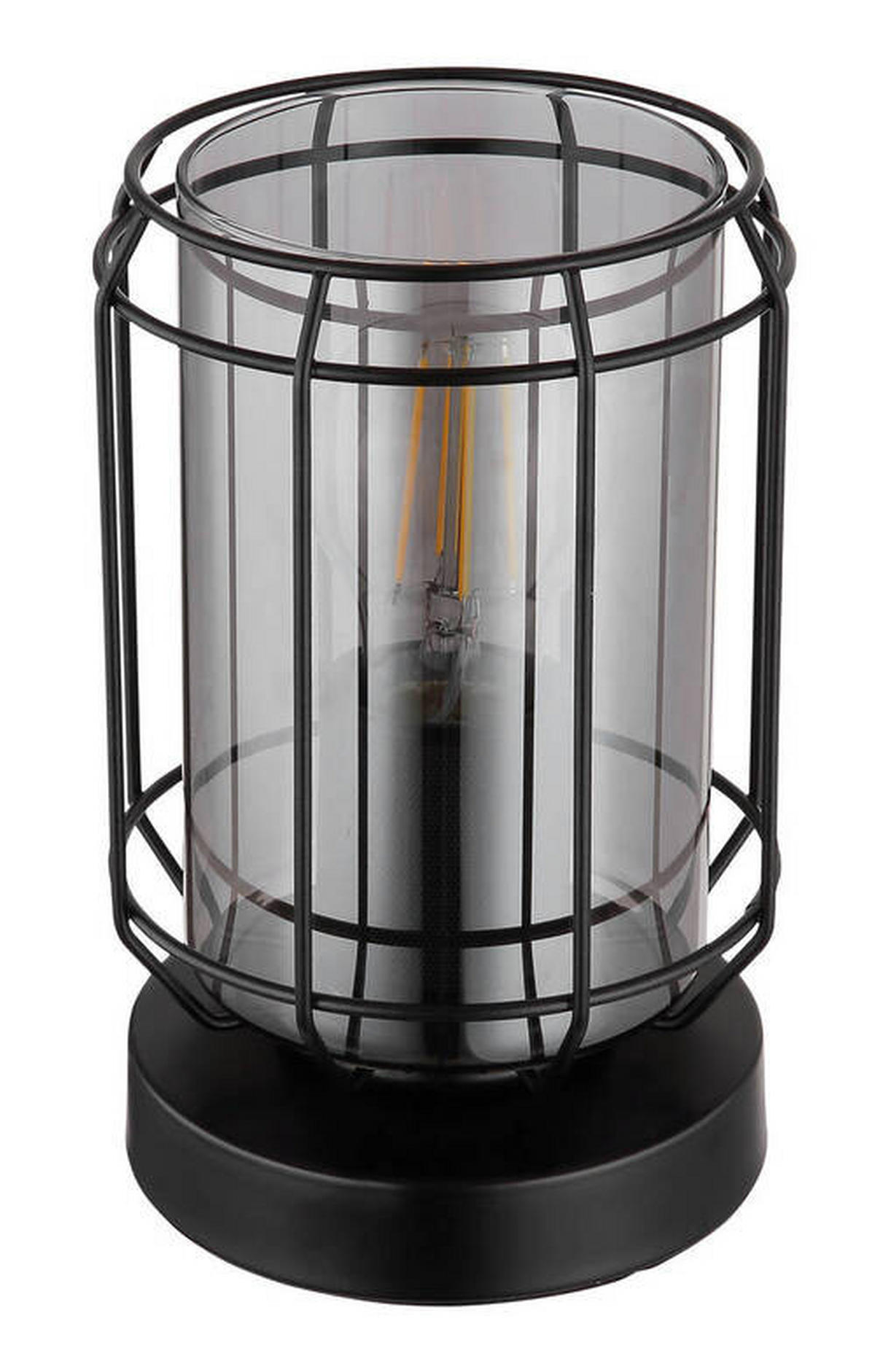 BORDSLAMPA 13,1/20 cm   - klar/svart, Klassisk, metall/glas (13,1/20cm) - Globo