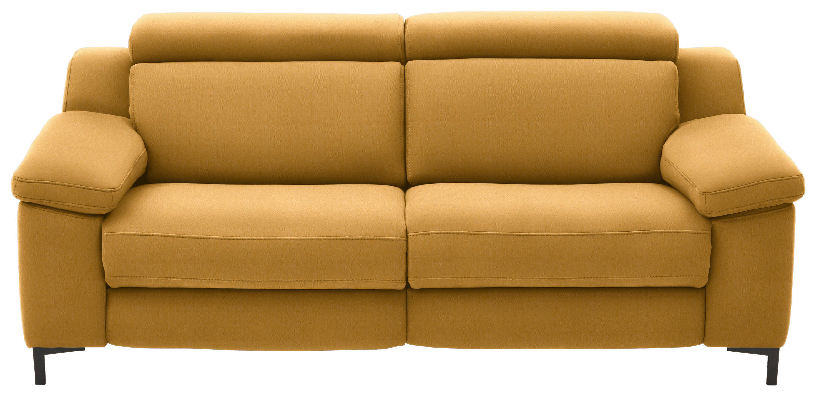 2,5-SITZER in Chenille Gelb  - Gelb/Schwarz, Design, Textil/Metall (188/84-104/104cm) - Valdera