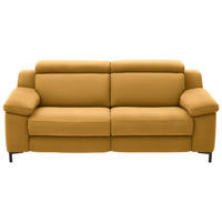 2,5-SITZER in Chenille Gelb  - Gelb/Schwarz, Design, Textil/Metall (188/84-104/104cm) - Valdera