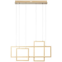 LED-HÄNGLAMPA Gwyen 124/80/13 cm  - aluminiumfärg/guldfärgad, Design, metall/plast (124/80/13cm)