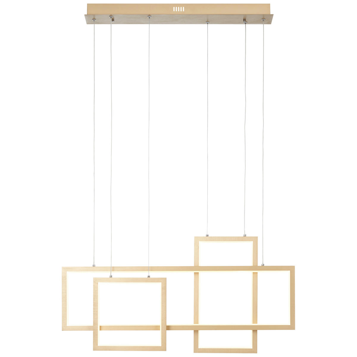 LED-HÄNGLAMPA Gwyen 124/80/13 cm  - aluminiumfärg/guldfärgad, Design, metall/plast (124/80/13cm)
