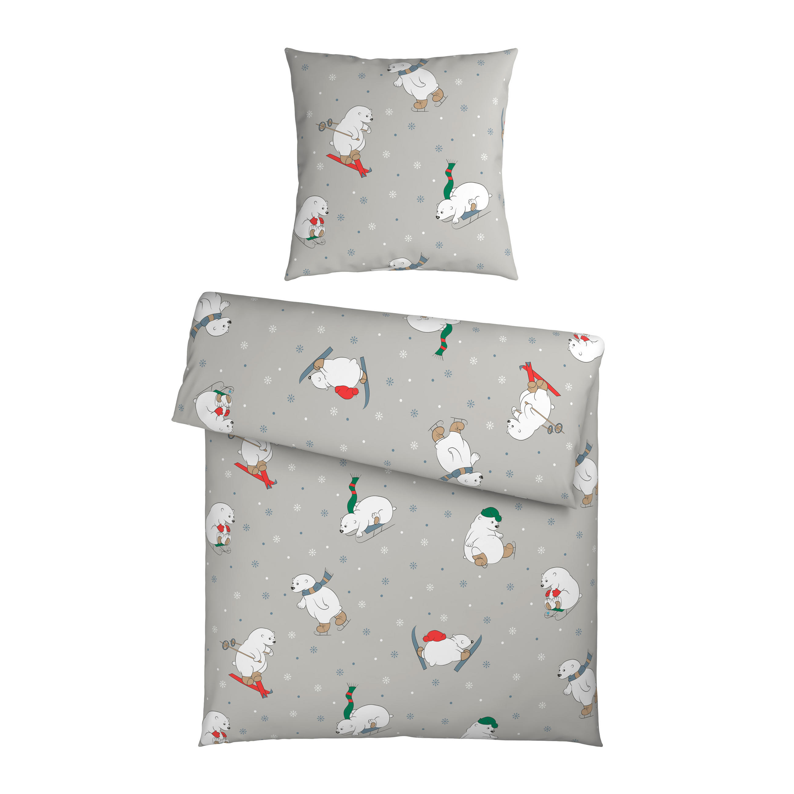 BETTWÄSCHE 2-teilig Flanell 135/200 cm  - Grau, Textil (135/200cm) - Esposa