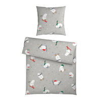BETTWÄSCHE 2-teilig Flanell 135/200 cm  - Grau, Textil (135/200cm) - Esposa