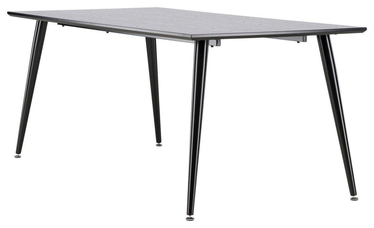 ESSTISCH in Metall, Holzwerkstoff 180/90/75 cm  - Schwarz, Design, Holzwerkstoff/Metall (180/90/75cm) - Livetastic