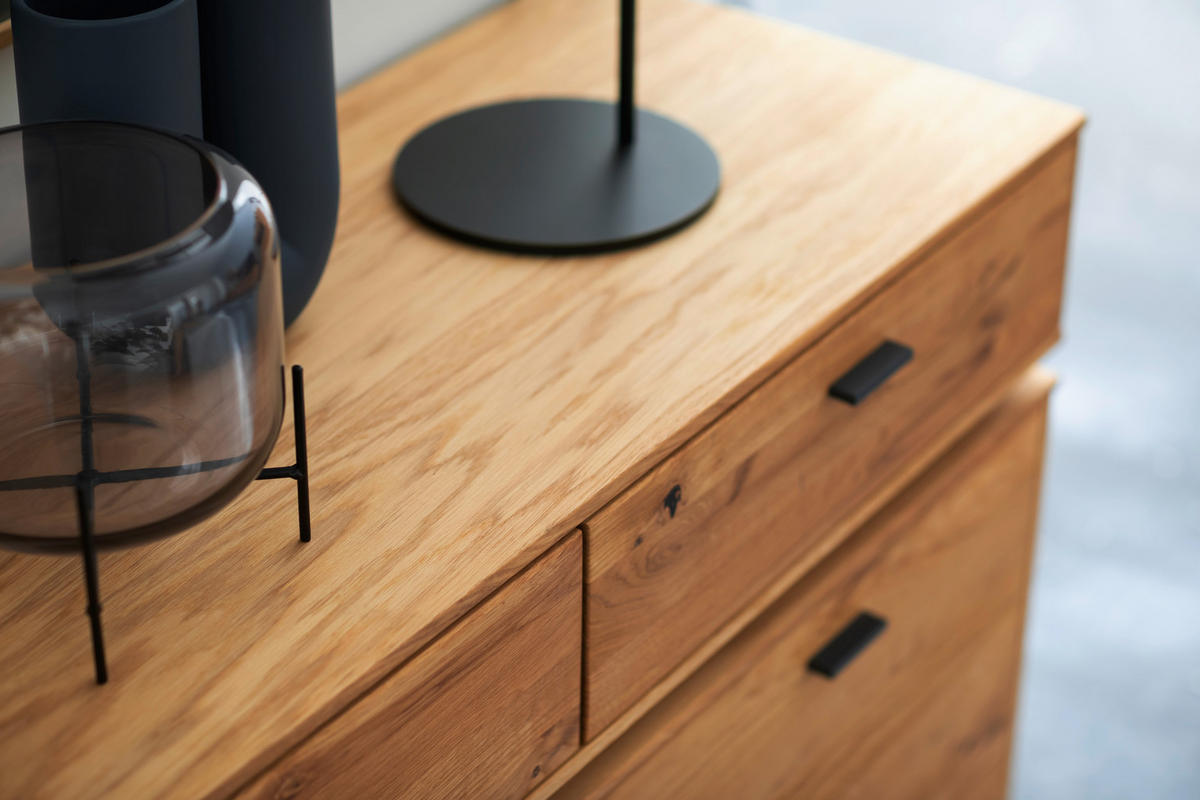 SIDEBOARD 183/90/44 cm  - Wildeiche/Anthrazit, Natur, Holz/Holzwerkstoff (183/90/44cm) - MID.YOU