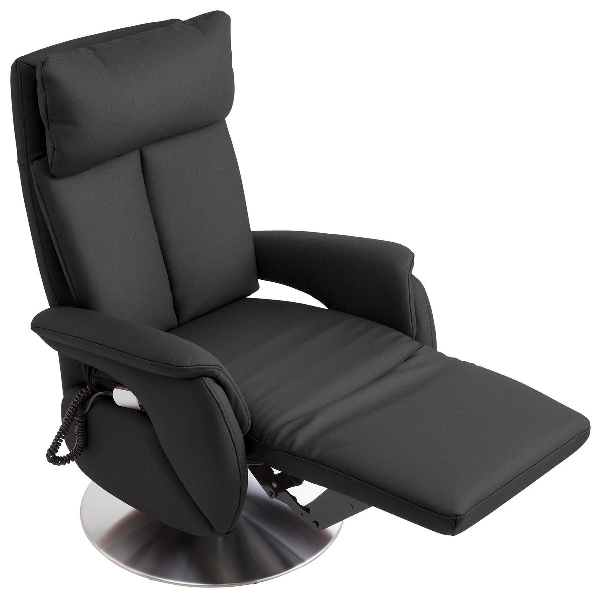RELAXSESSEL in Leder Dunkelbraun  - Edelstahlfarben/Dunkelbraun, Konventionell, Leder/Metall (78/110/81cm) - Cantus