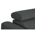 ECKSOFA in Webstoff Anthrazit  280/205 cm  - Anthrazit/Schwarz, Design, Textil/Metall (280/205cm) - Xora