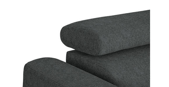 ECKSOFA in Webstoff Anthrazit 280/205 cm - Anthrazit/Schwarz, Design, Textil/Metall (280/205cm) - Xora