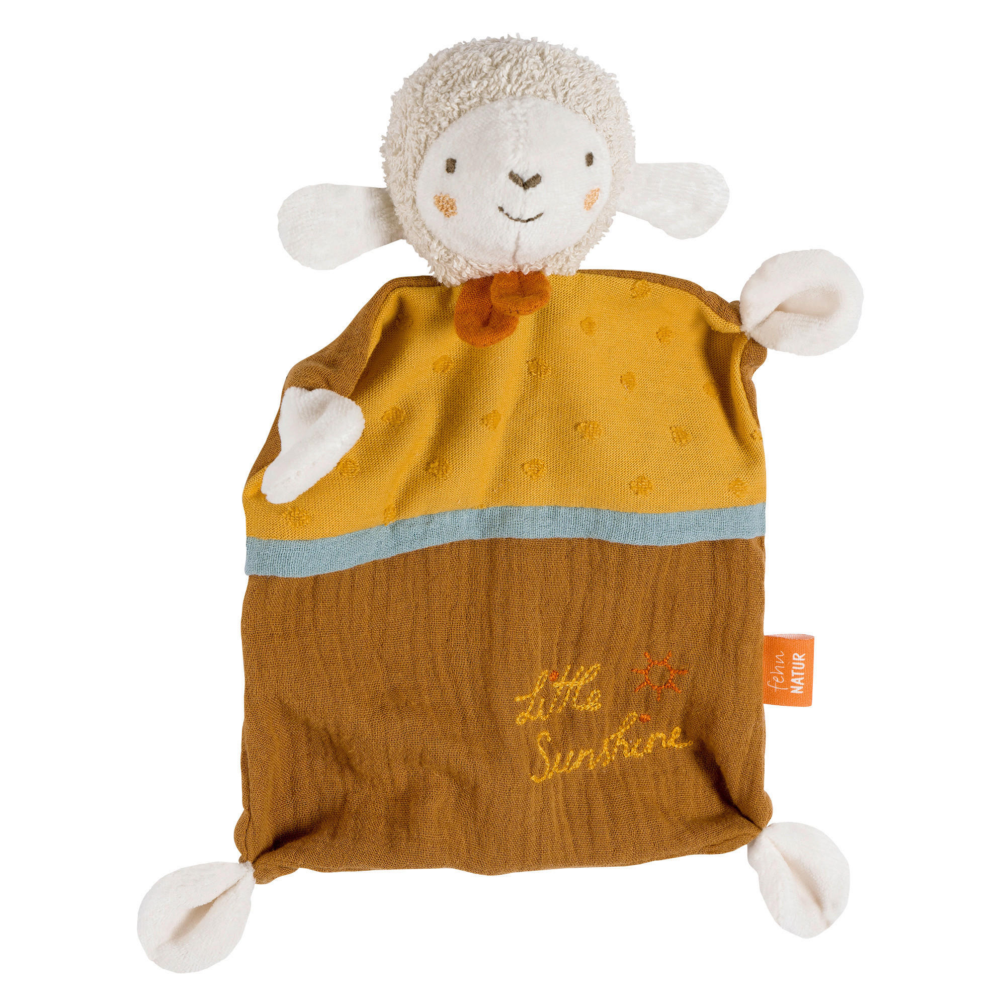 Fehn Schmusetuch Classic Stars Senfgelb 21x5x26 cm