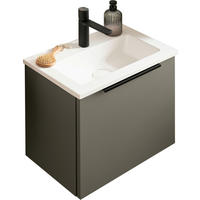 WASCHTISCHKOMBI 50 cm  - Weiss/Schwarz, Konventionell, Holzwerkstoff/Stein (50cm) - Novel