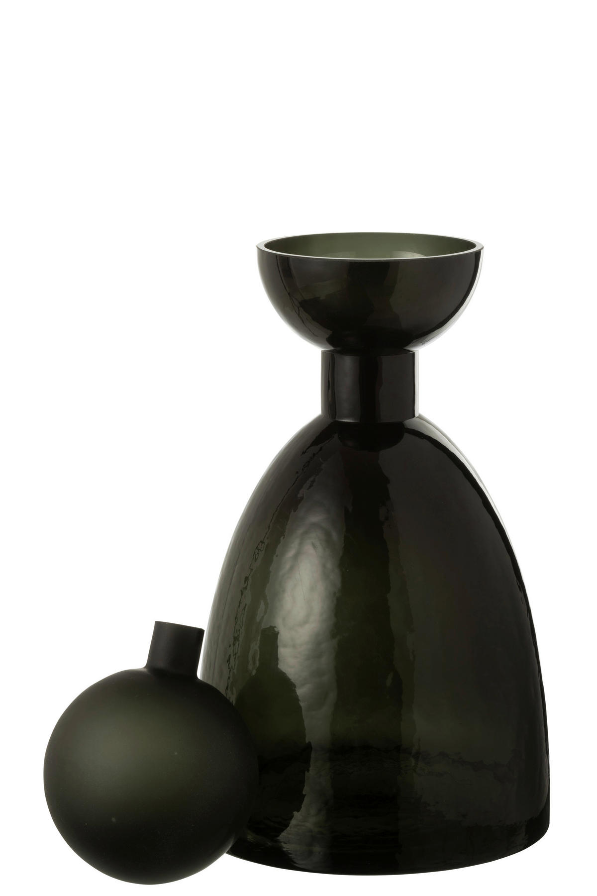 VASE  - Dunkelgrün, Design, Glas (18/18/34cm) - Ambia Home