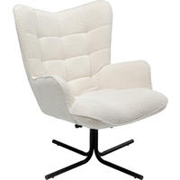 SESSEL Bouclé Beige    - Beige/Schwarz, Design, Textil/Metall (82/95/73cm) - Kare-Design