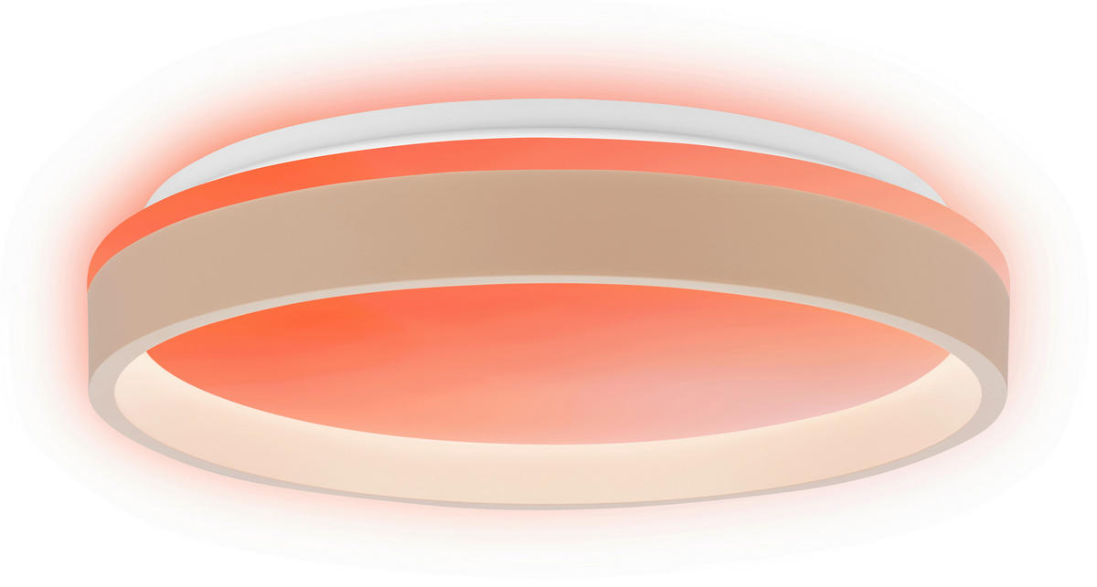 LED-DECKENLEUCHTE Aurie Glow 39/8 cm   - Beige, KONVENTIONELL, Kunststoff (39/8cm) - Briloner