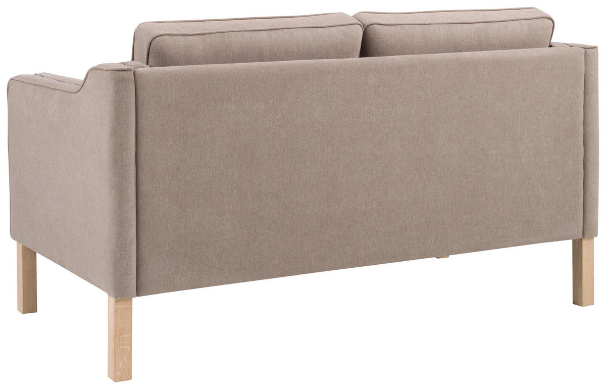 2-SITZER-SOFA Chenille Hellbraun  - Hellbraun/Eichefarben, Design, Holz/Textil (148/84/82cm)