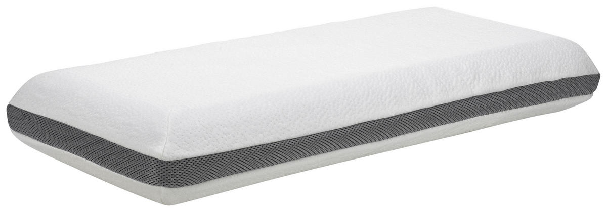 NACKENKISSEN 80/40 cm  - Weiss/Grau, Basics, Textil (80/40cm) - Novel