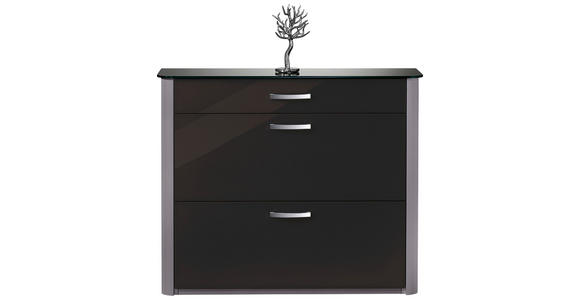 SCHUHSCHRANK 117/97/34 cm - Chromfarben/Silberfarben, Basics, Glas/Holzwerkstoff (117/97/34cm) - Moderano