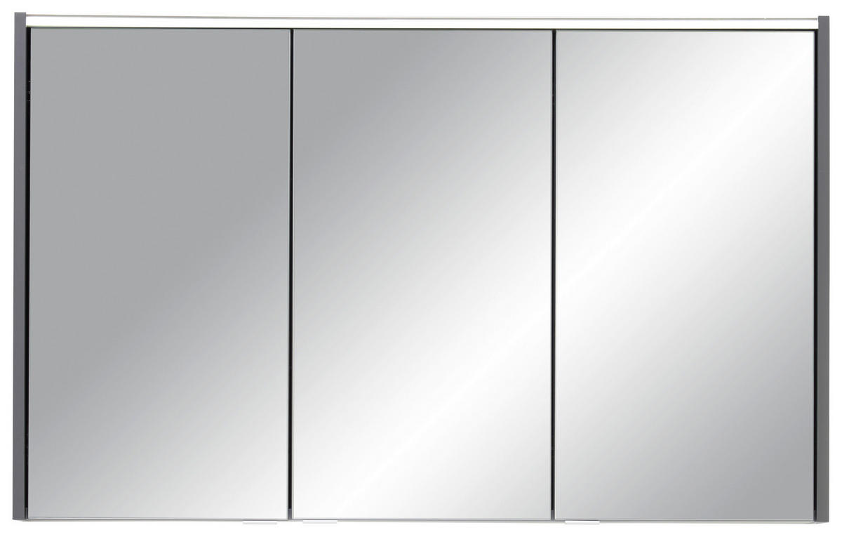 SPIEGELSCHRANK 110/68,3/15 cm  - Anthrazit/Alufarben, MODERN, Glas/Holzwerkstoff (110/68,3/15cm) - Voleo