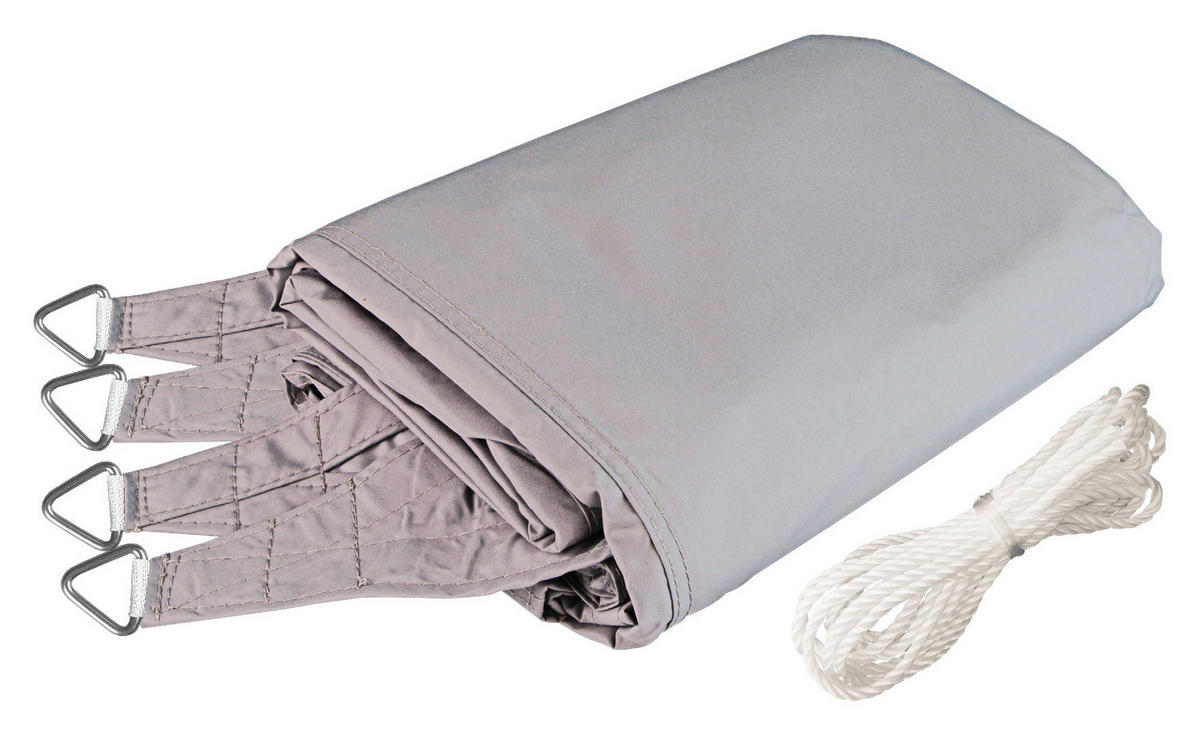 ZAHRADNÍ PLACHTA PROTI SLUNCI 400/400 cm - šedá/krémová, Basics, plast (400/400cm)