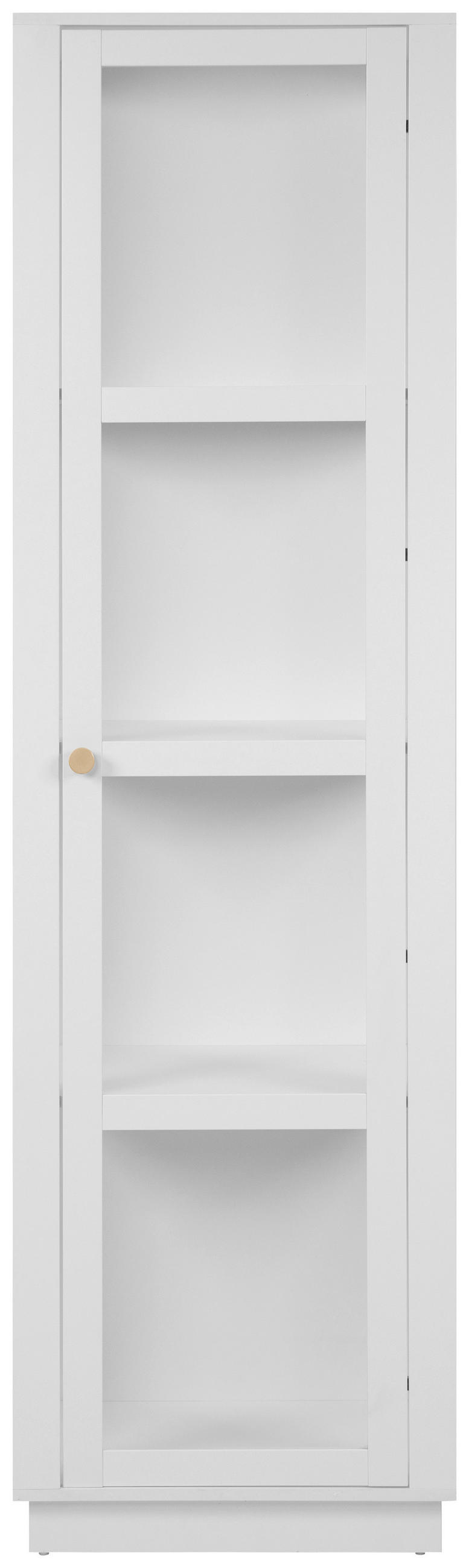 VITRINE in Weiß  - Goldfarben/Weiß, Design, Glas/Holzwerkstoff (56/195/40cm) - MID.YOU