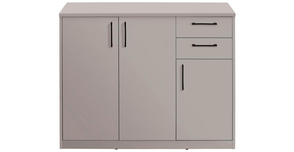 KOMMODE  in 106/84/36 cm  - Kaschmir/Schwarz, Basics, Holzwerkstoff/Kunststoff (106/84/36cm) - Xora
