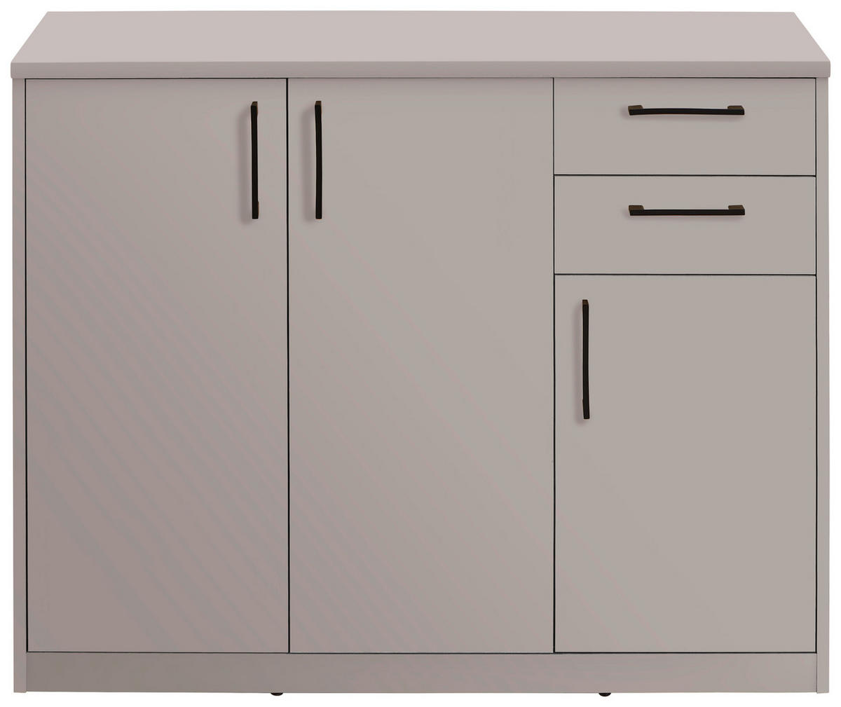KOMMODE  in 106/84/36 cm  - Kaschmir/Schwarz, Basics, Holzwerkstoff/Kunststoff (106/84/36cm) - Xora