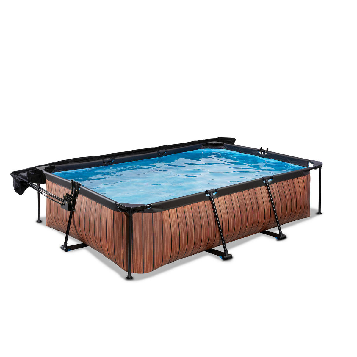 POOL-SET 343/251/65 cm  - Braun, KONVENTIONELL, Kunststoff (343/251/65cm) - EXIT Toys