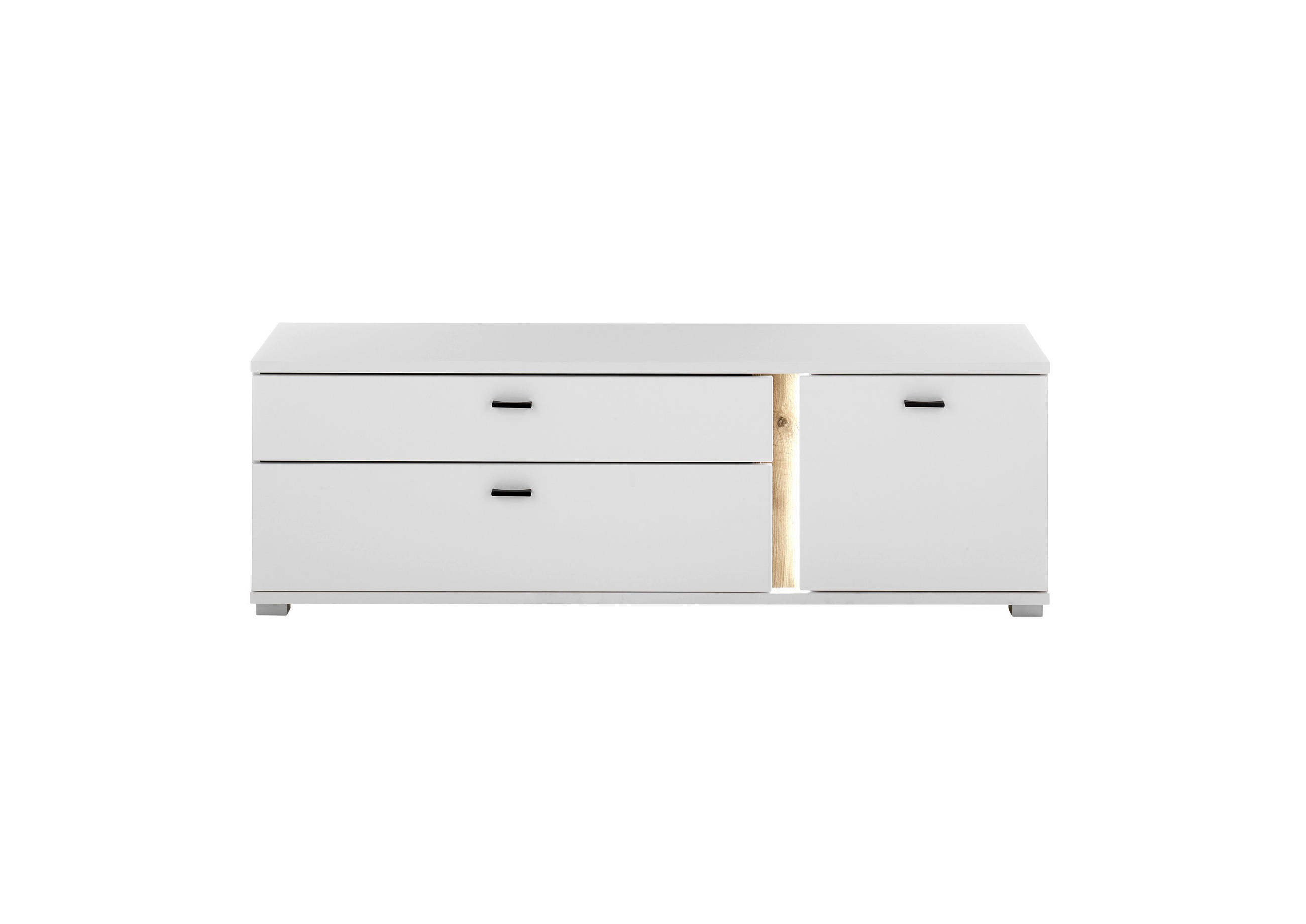 LOWBOARD  in 150/45/42 cm  - Silberfarben/Eiche Wotan, Design, Holzwerkstoff/Kunststoff (150/45/42cm) - MID.YOU