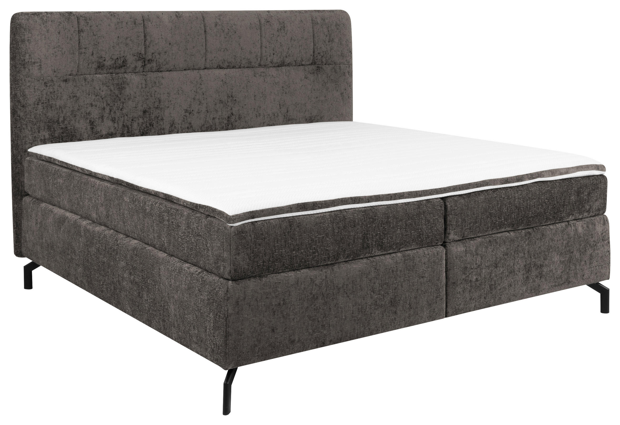 BOXSPRINGBETT 180/200 cm  in Braun  - Schwarz/Braun, Design, Textil/Metall (180/200cm) - Esposa