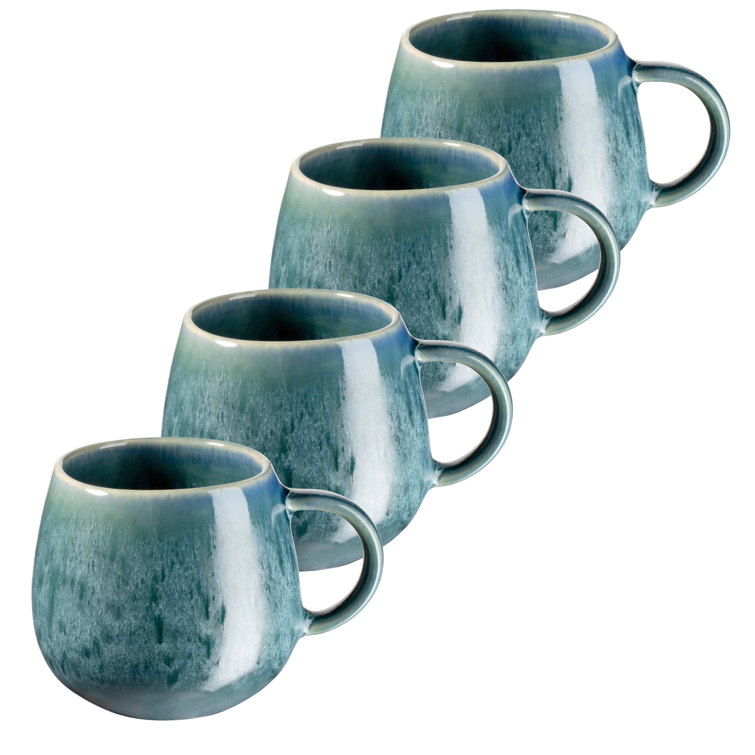 TASSENSET CARELLIA 4-teilig  - Blau, Basics, Keramik (8/9cm) - Mäser