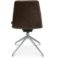 STUHL  in Stahl Velours Metall, Textil  - Alufarben/Braun, Design, Textil/Metall (46/81,5-84,5/55cm) - Johann Jakob