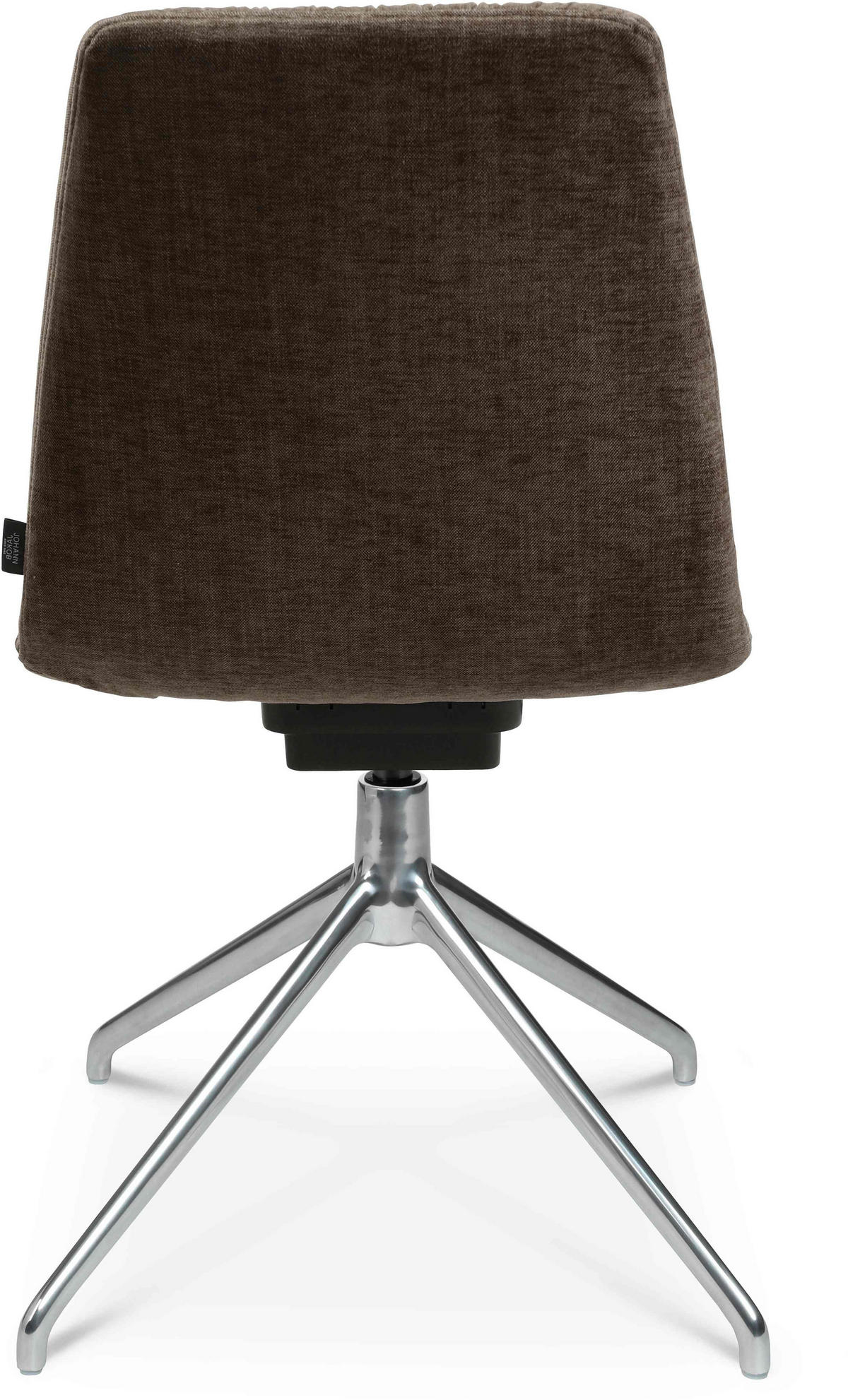 STUHL  in Stahl Velours  - Alufarben/Braun, Design, Textil/Metall (46/81,5-84,5/55cm) - Johann Jakob