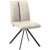 STUHL  Stoffauswahl Webstoff  - Sandfarben/Anthrazit, Design, Textil/Metall (50/92/64cm) - Venjakob