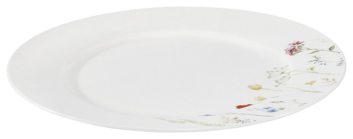 SPEISETELLER Wildflower 27 cm  - Weiss/Multicolor, Basics, Keramik (27cm) - Novel