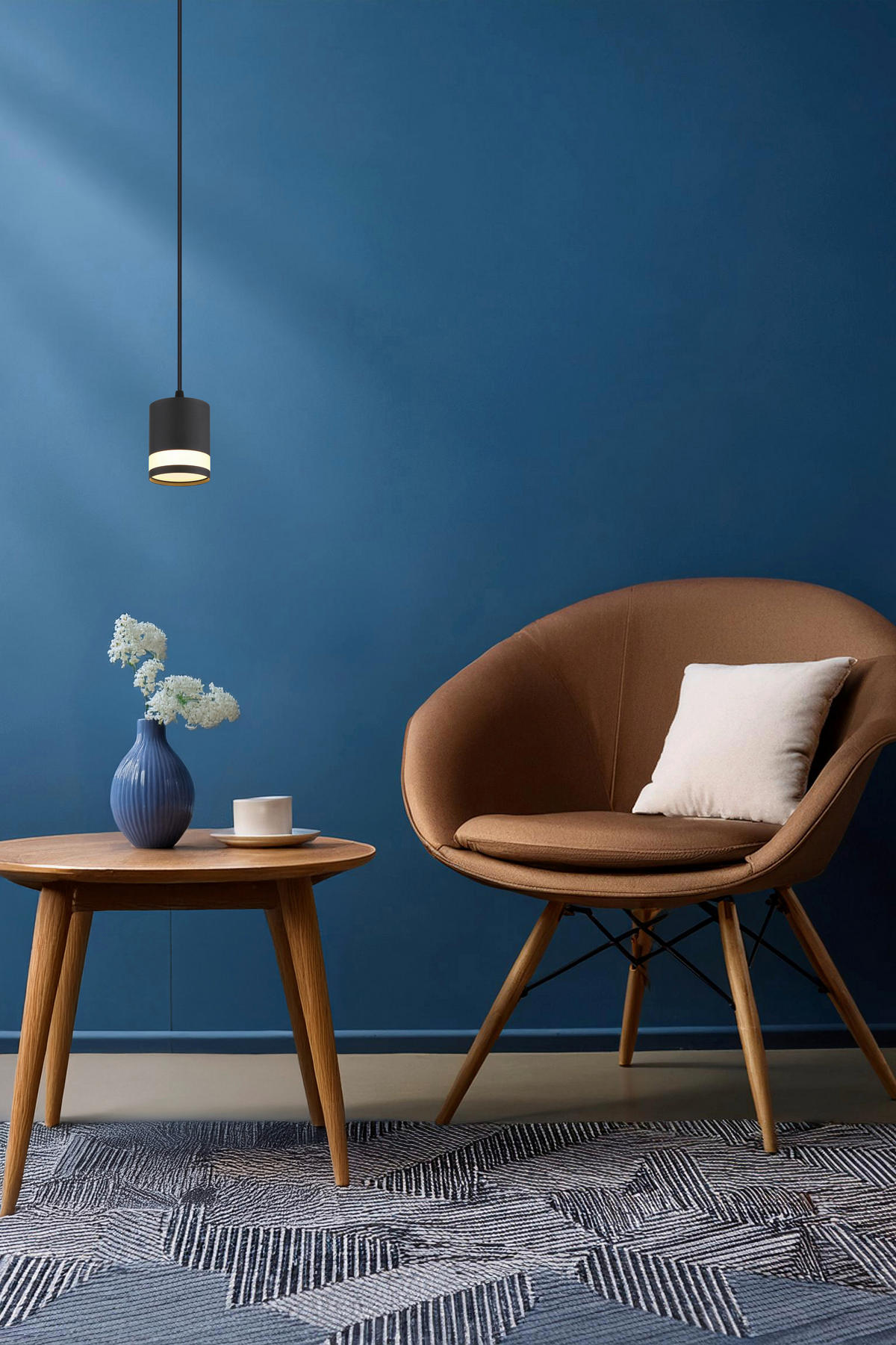 LED-HÄNGELEUCHTE 10/120 cm  - Schwarz/Weiß, Design, Kunststoff/Metall (10/120cm) - Globo