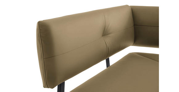ECKBANK 150/190 cm in Olivgrün - Schwarz/Olivgrün, MODERN, Textil/Metall (150/190cm) - Cantus