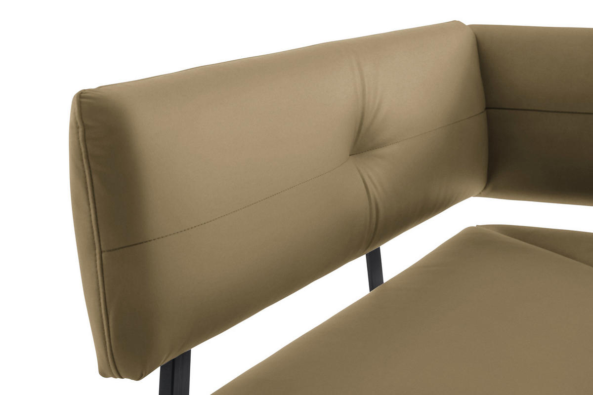 ECKBANK 150/190 cm  in Olivgrün  - Schwarz/Olivgrün, MODERN, Textil/Metall (150/190cm) - Cantus