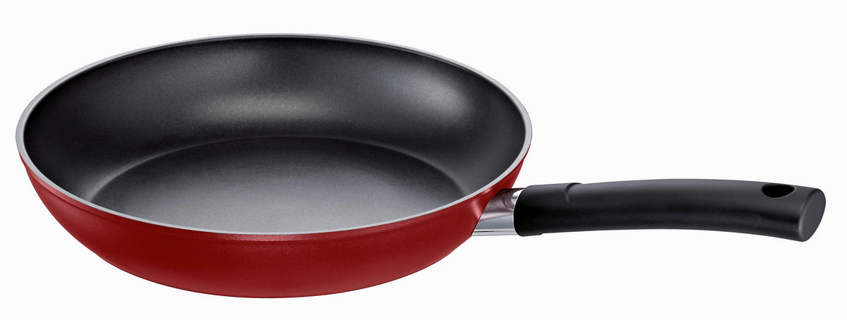 BRATPFANNE Victoria PTFE-Antihaftbeschichtung 28 cm  - Anthrazit/Rot, Basics, Metall (28cm) - Schulte Ufer