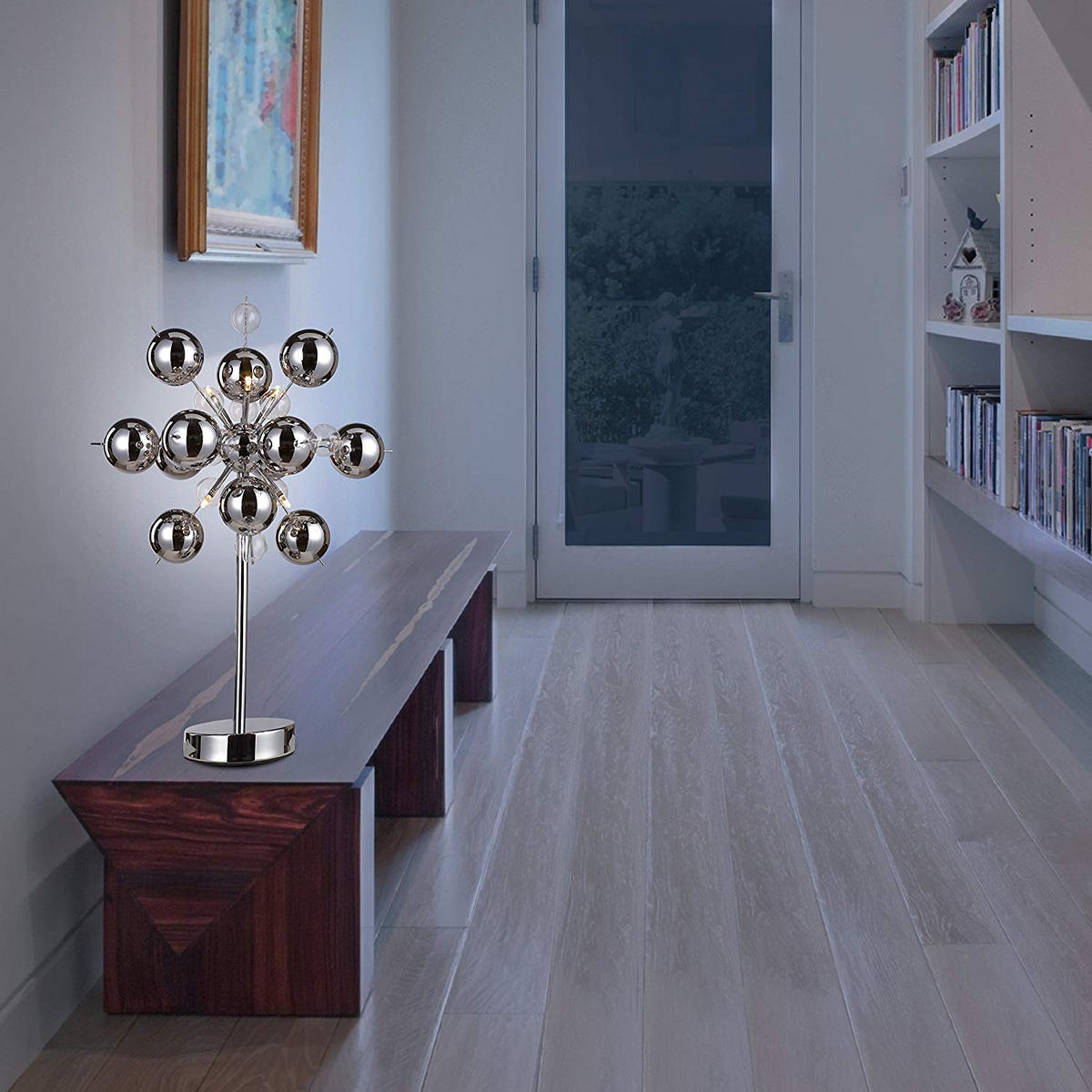 TISCHLEUCHTE EXLOSION 50/73 cm   - Klar/Chromfarben, Design, Glas/Metall (50/73cm) - Näve