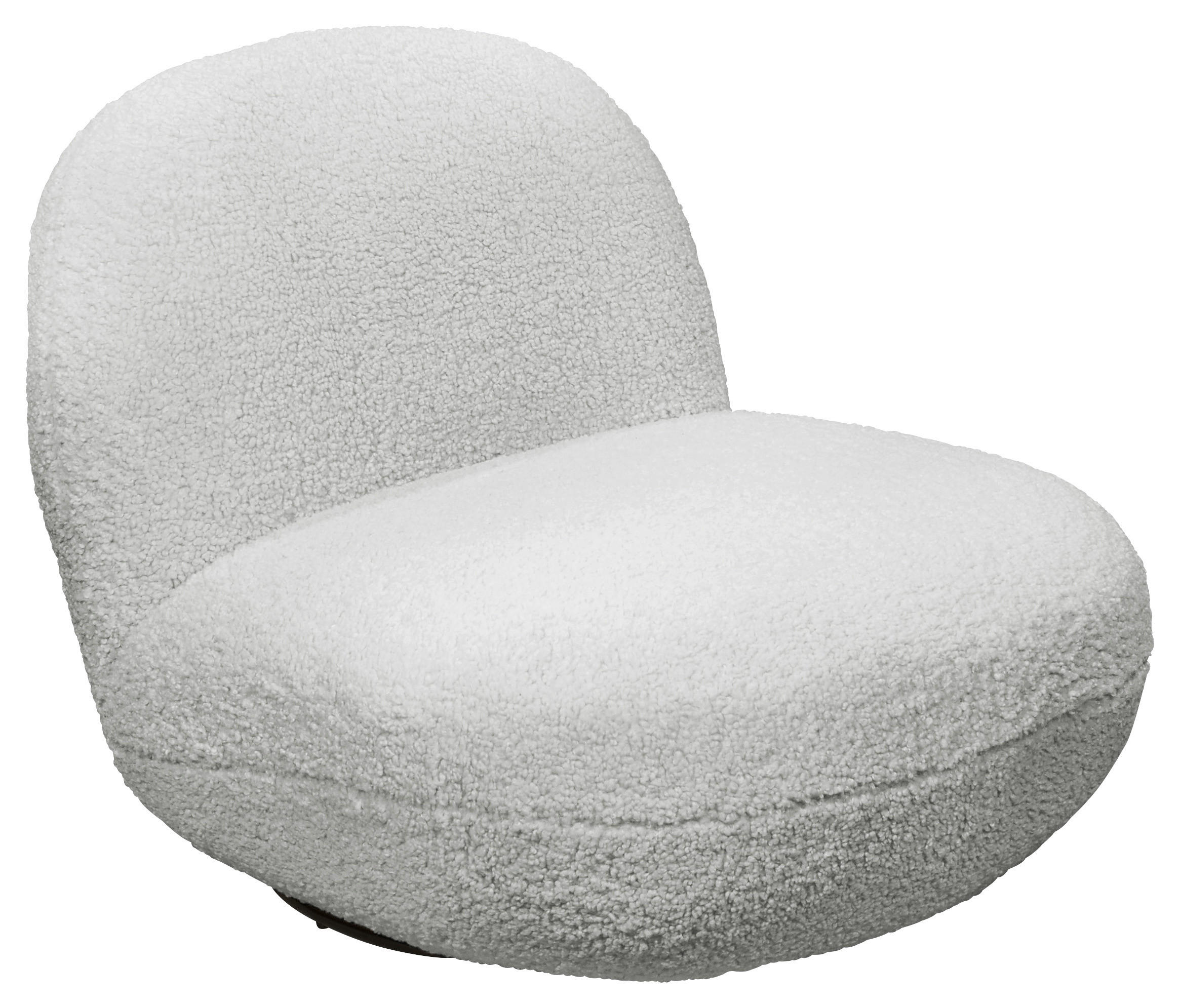 SESSEL in Teddystoff Silberfarben  - Silberfarben/Schwarz, Modern, Textil/Metall (85/70/99cm) - MID.YOU