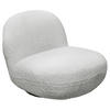 SESSEL in Teddystoff Silberfarben  - Silberfarben/Schwarz, Modern, Textil/Metall (85/70/99cm) - MID.YOU