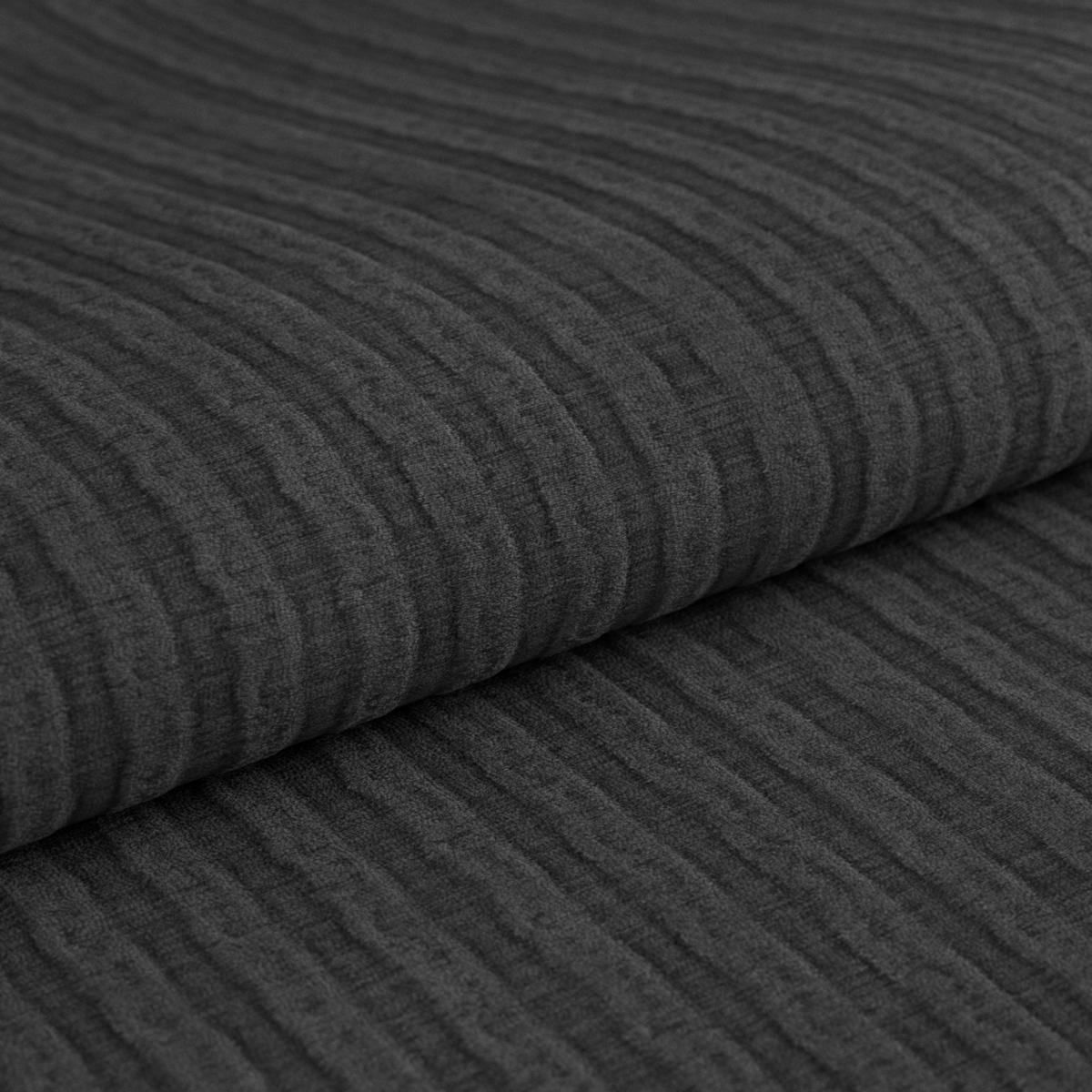 HOCKER in Textil Schwarz  - Chromfarben/Schwarz, Konventionell, Textil/Metall (108/46/108cm) - Livetastic