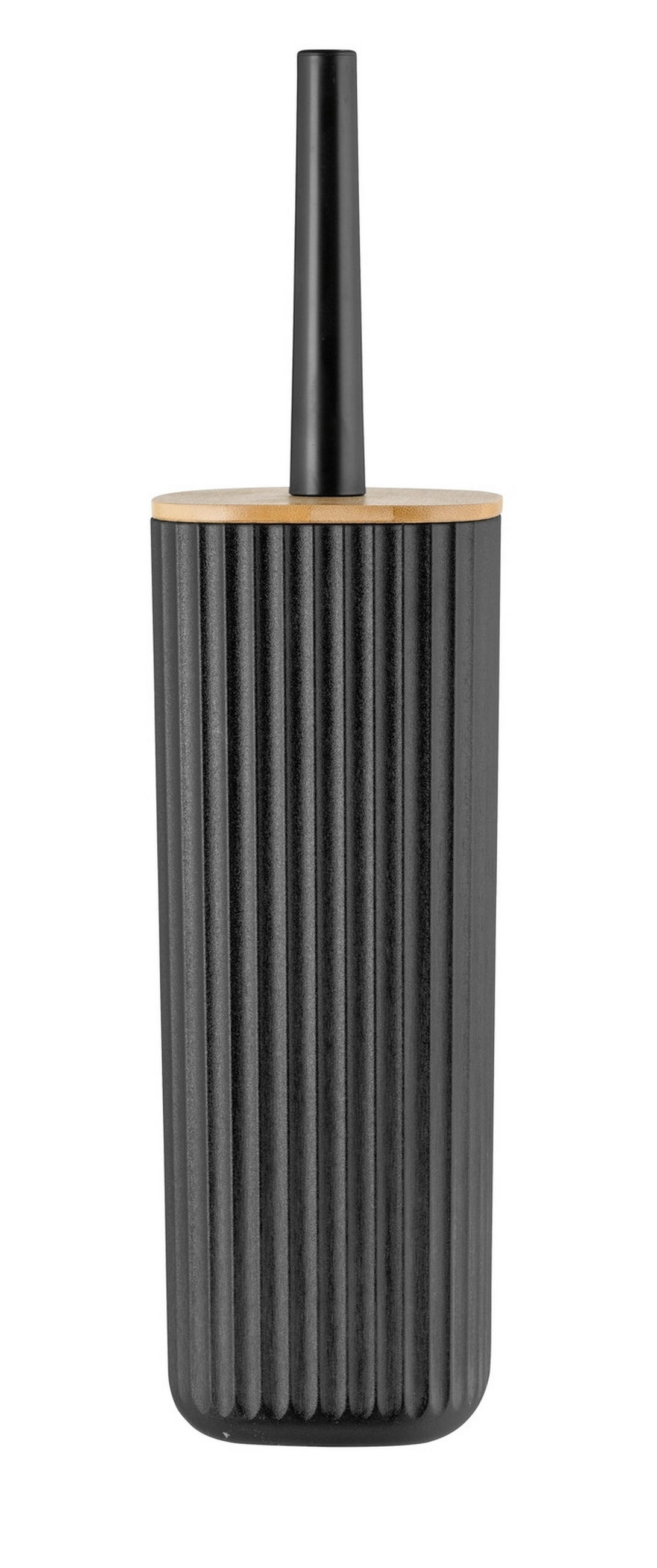 WC-BÜRSTENGARNITUR - Schwarz, Basics, Naturmaterialien/Kunststoff (10/36/10cm) - Wenko