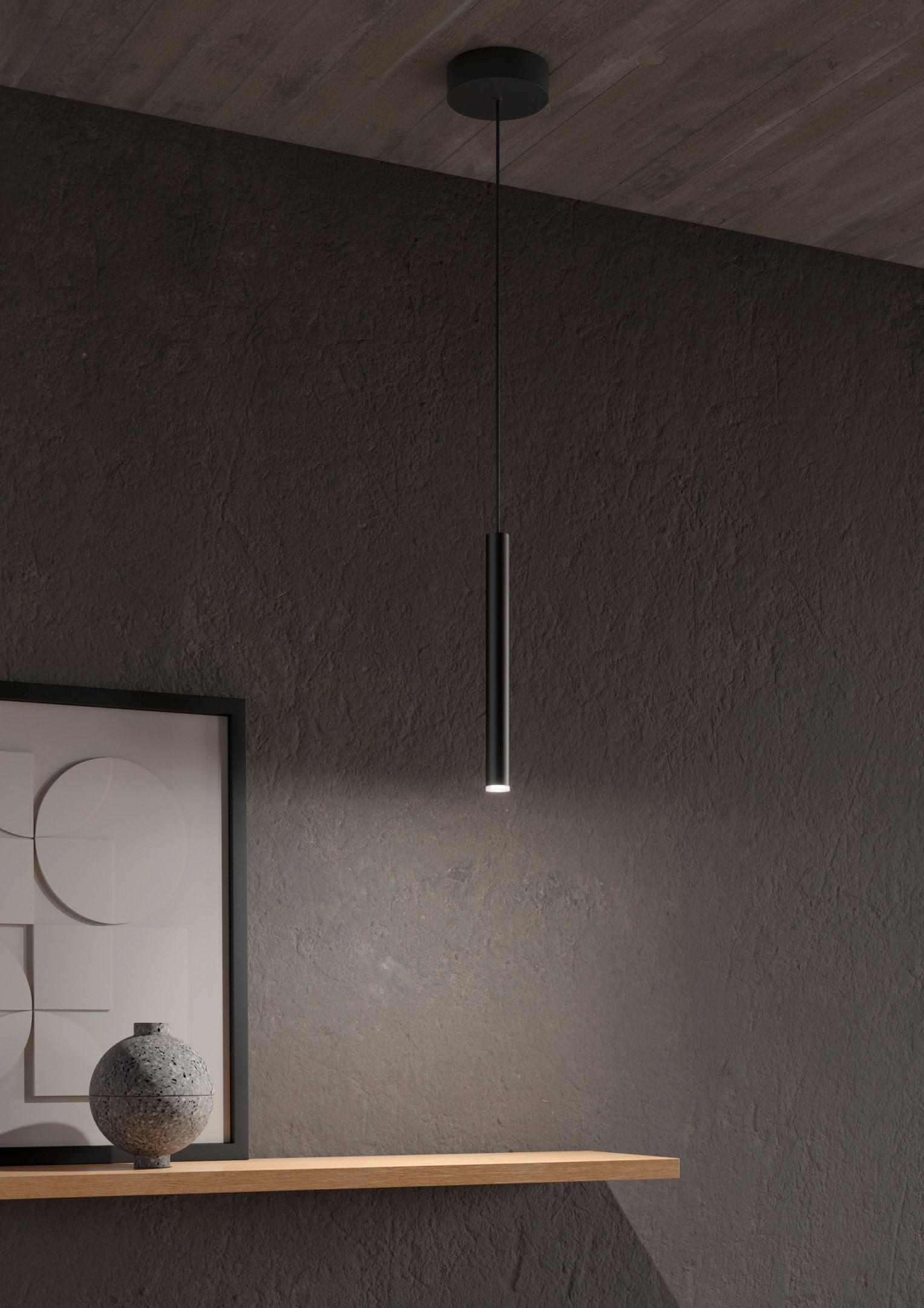 LED-HÄNGELEUCHTE Musterring 13/150 cm   - Schwarz, KONVENTIONELL, Metall (13/150cm) - Musterring
