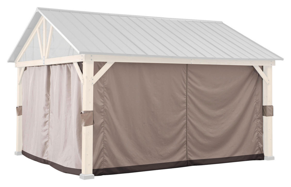 PAVILLON-SEITENTEIL   - Braun, Basics, Textil (378/208cm) - Modante