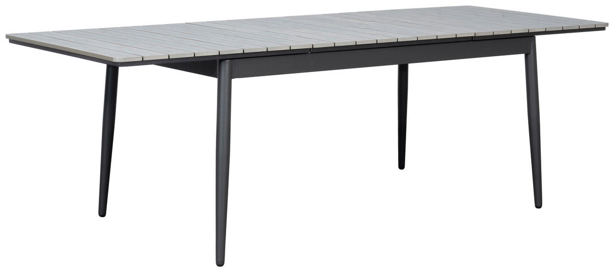 GARTENTISCH 160-240/90/78 cm Metall, Kunststoff rechteckig  - Anthrazit/Grau, MODERN, Kunststoff/Metall (160-240/90/78cm) - Ambia Garden