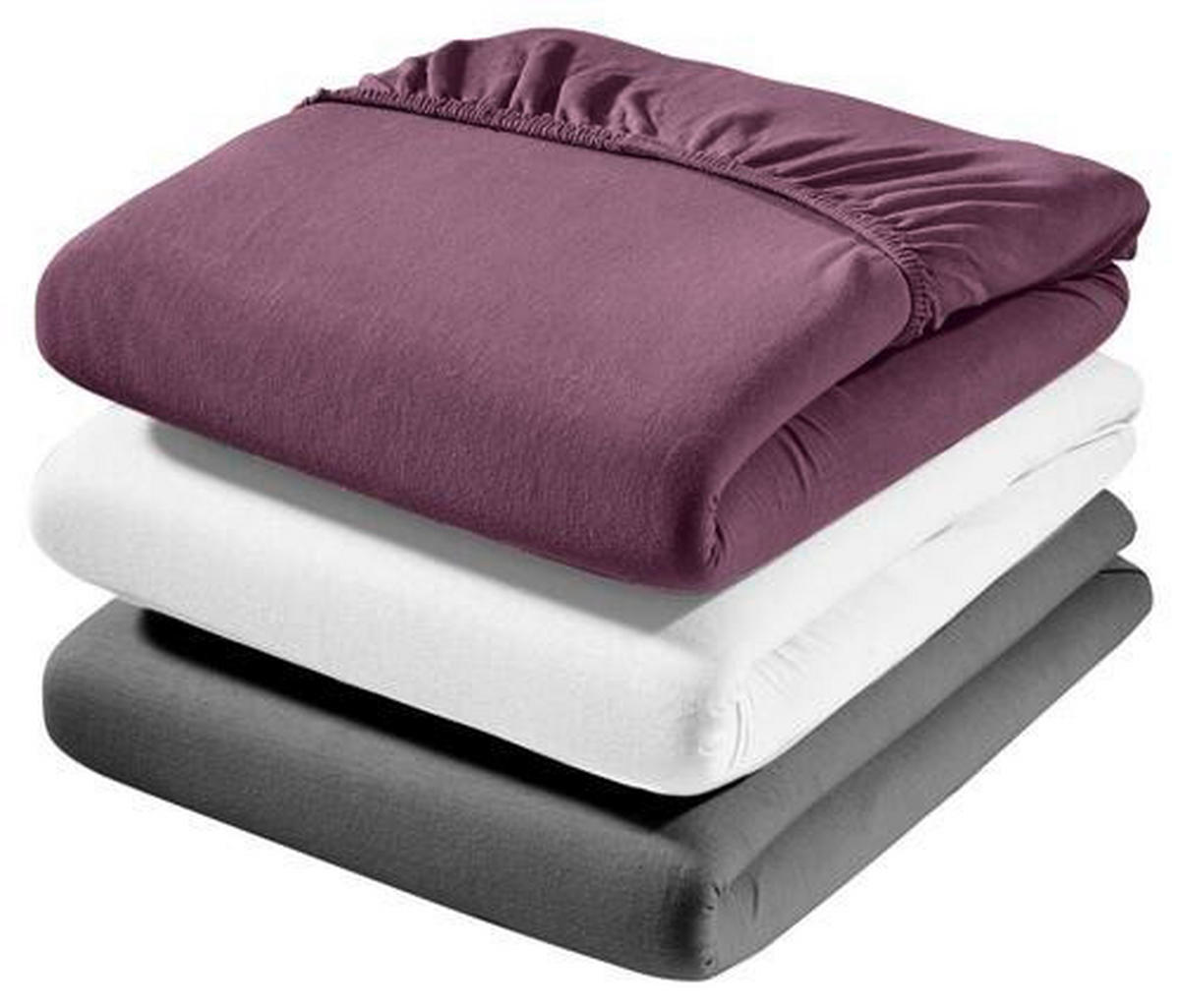 SPANNBETTTUCH Zwirn-Jersey  - Dunkelgrau/Graphitfarben, Basics, Textil (150/200cm) - Estella