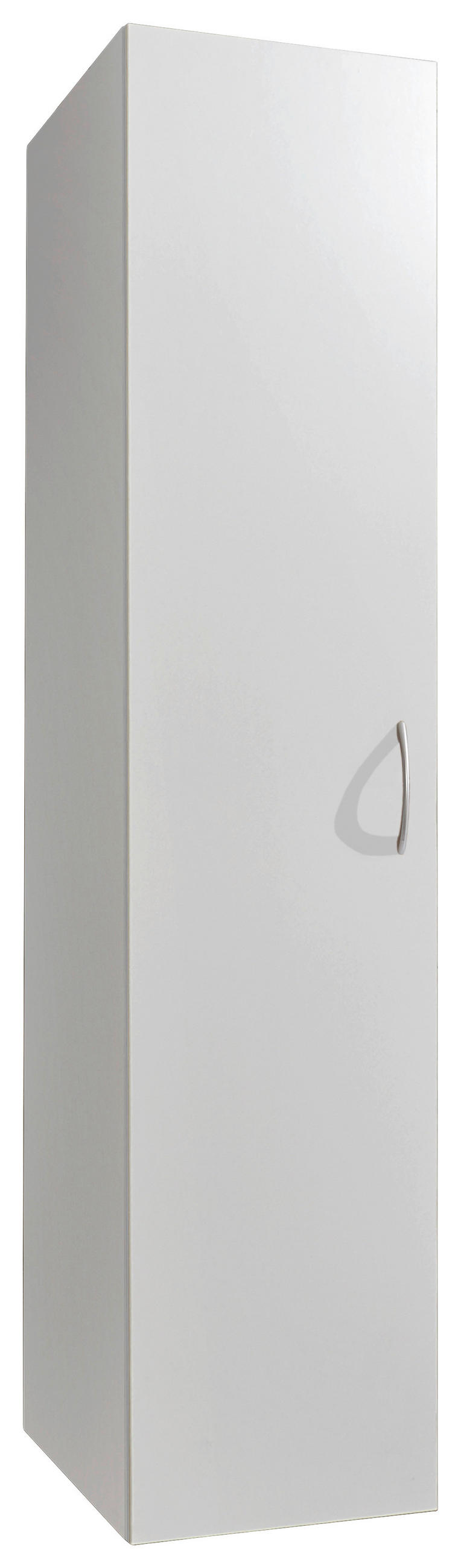 MEHRZWECKSCHRANK 30/185/40 cm  in Weiß  - Alufarben/Weiß, Basics, Holzwerkstoff/Kunststoff (30/185/40cm) - Xora