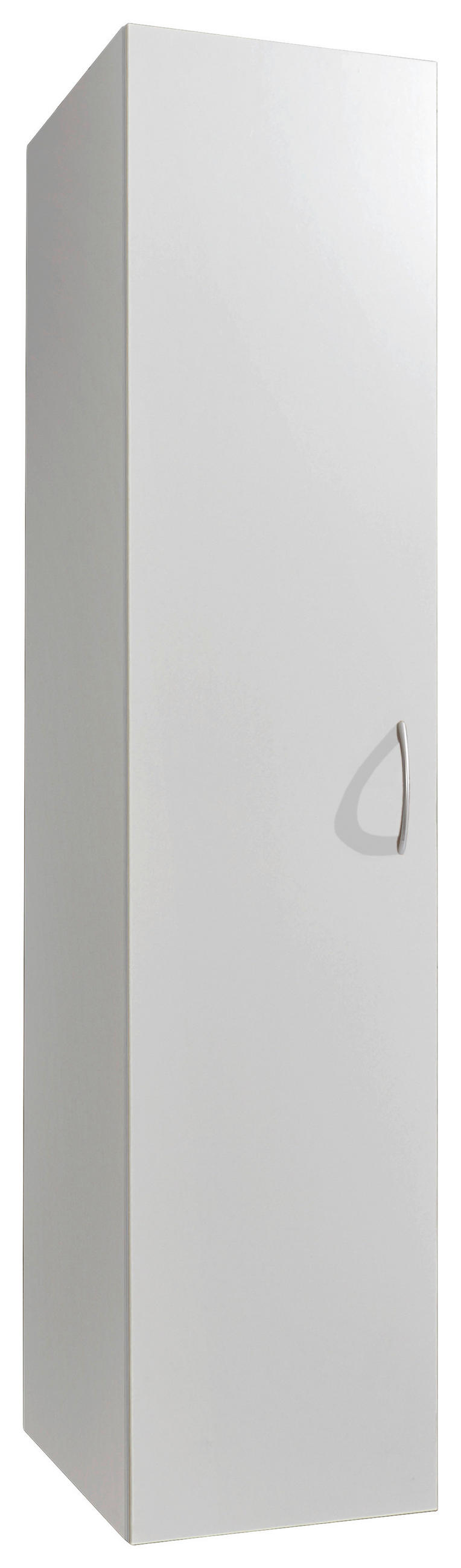 MEHRZWECKSCHRANK 30/185/40 cm  in Weiß  - Alufarben/Weiß, Basics, Holzwerkstoff/Kunststoff (30/185/40cm) - Xora