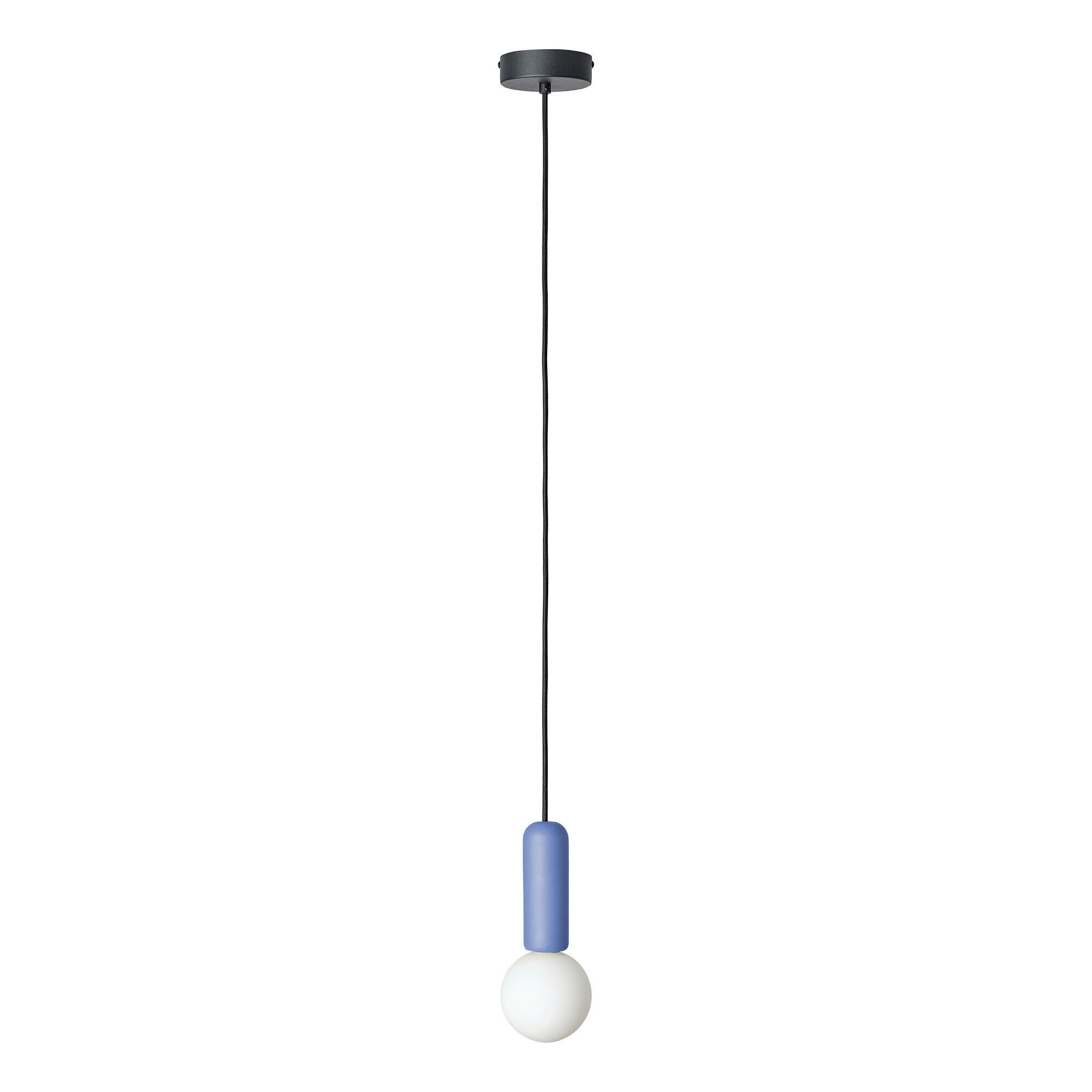 HÄNGELEUCHTE 10/120 cm   - Blau, Basics, Stein (10/120cm) - Osram