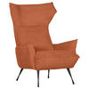 OHRENSESSEL in Cord Rostfarben  - Rostfarben/Schwarz, Konventionell, Textil/Metall (83/110/92cm) - MID.YOU